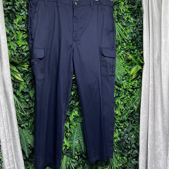 Red Kap Navy Blue Cargo Work Pants‎ Mens 46x30 Cotton Blend Durable 3162 - Picture 3 of 9